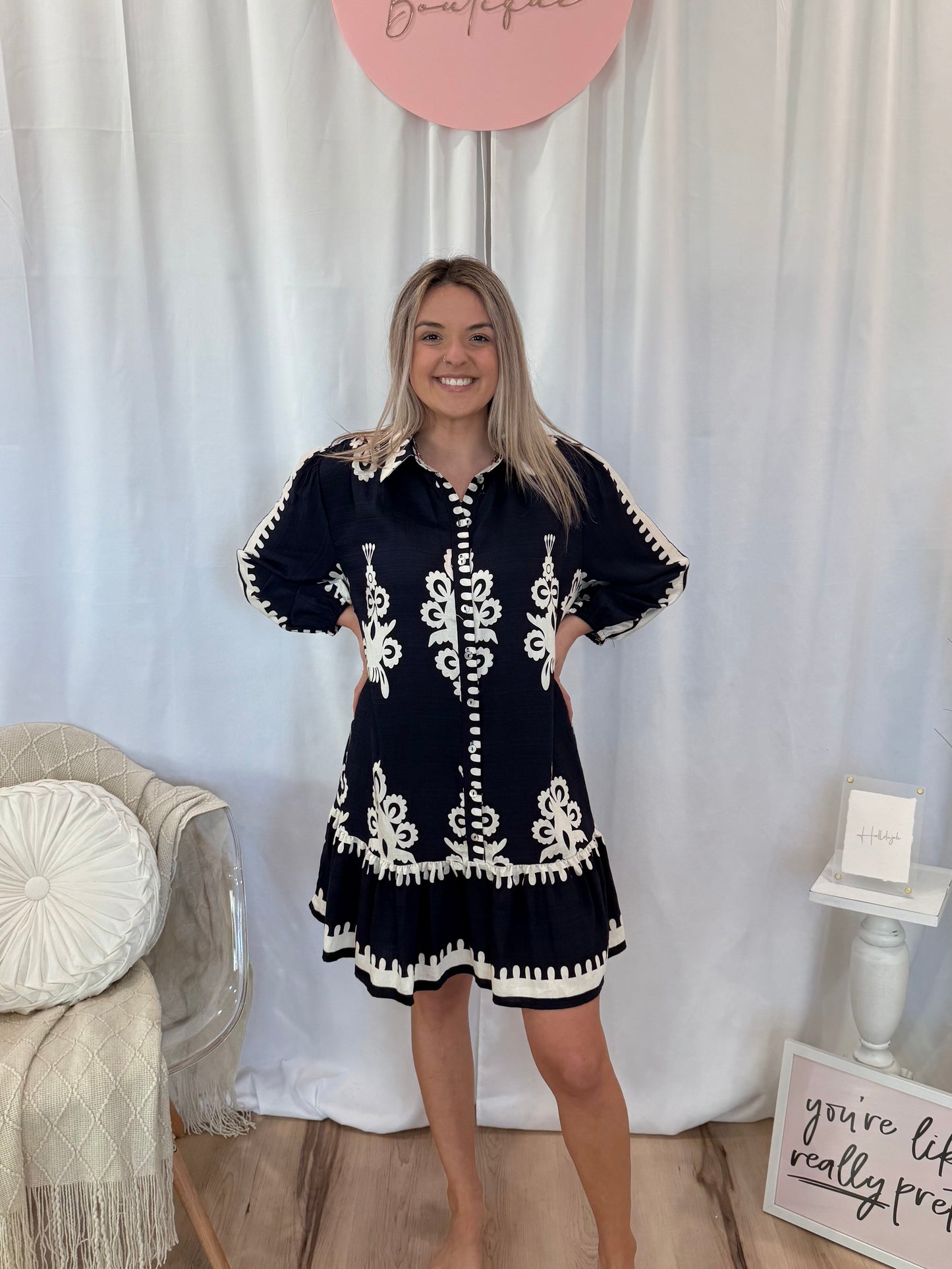 Navy Nola Dress